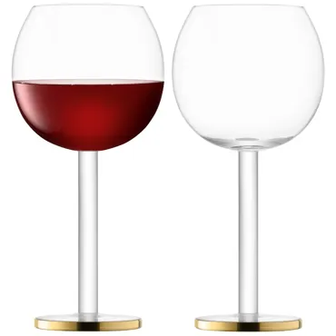 2er Set Luca Weinglas Goblet 320ml gold