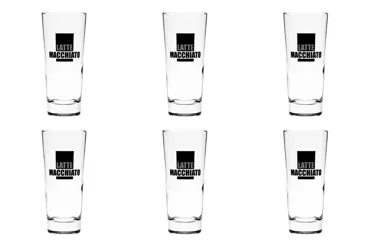 6er Set Latte Macchiato Frankonia 33cl, Dekor schwarz 15.2cm