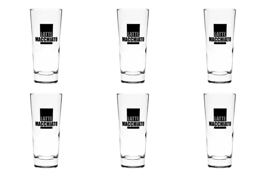 6er Set Latte Macchiato Frankonia 33cl, Dekor schwarz 15.2cm