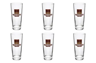 6er Set Latte Macchiato Frankonia 33cl, Dekor braun 15.2cm