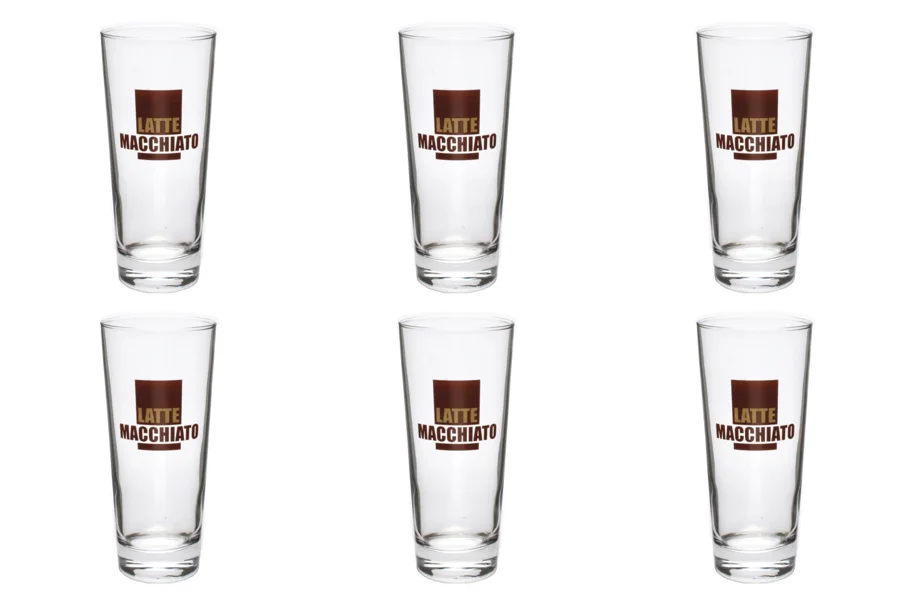 6er Set Latte Macchiato Frankonia 33cl, Dekor braun 15.2cm