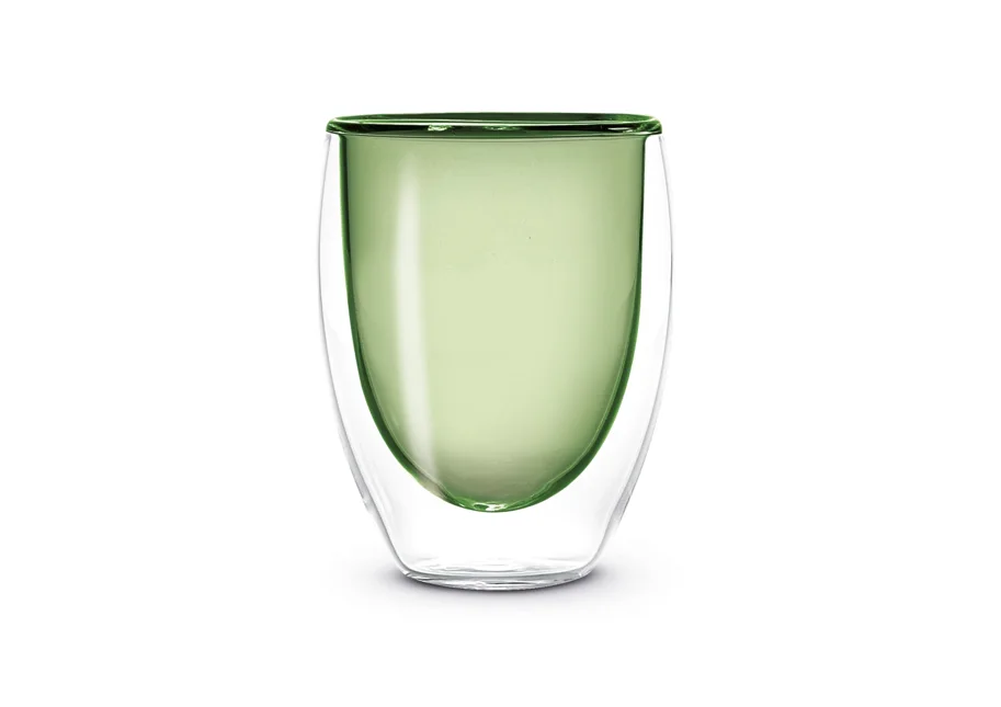 2er Set Teeglas doppelw. grün, 220ml