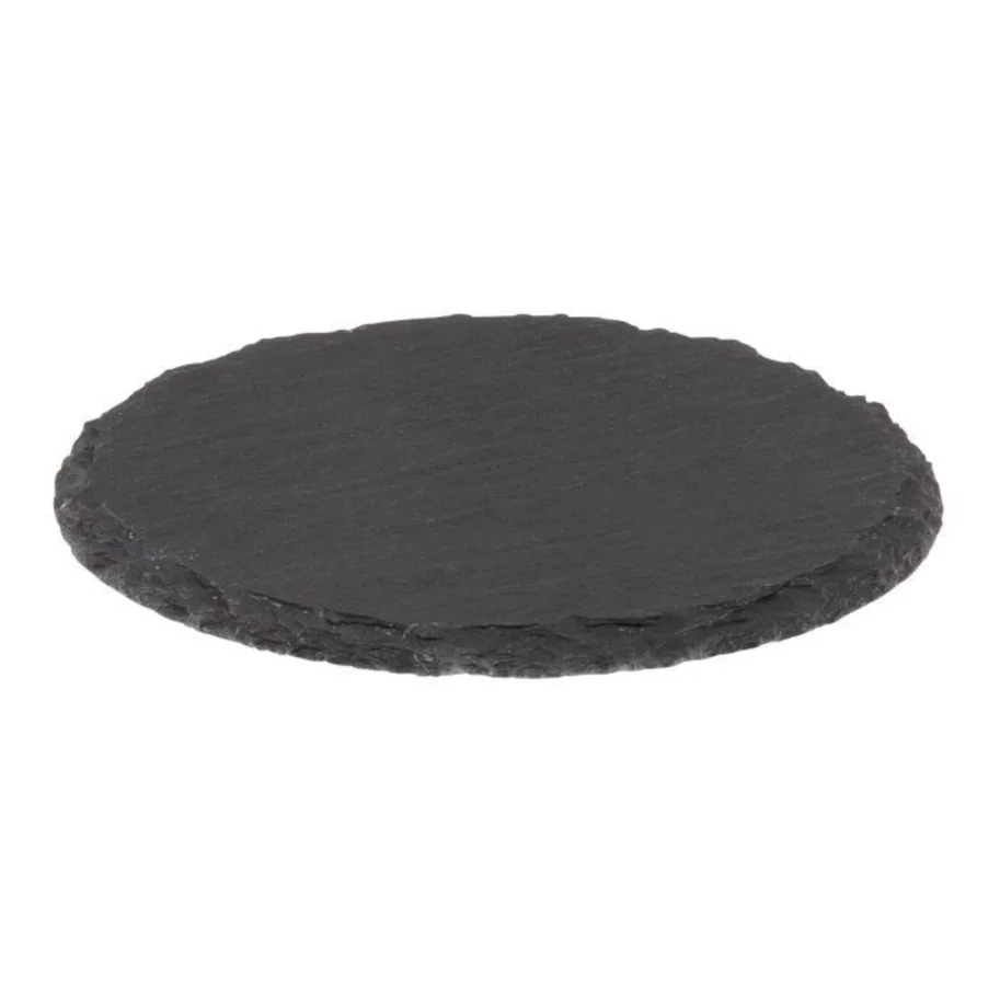 4er Set Naturschiefer-Untersetzer, rund, D10cm
