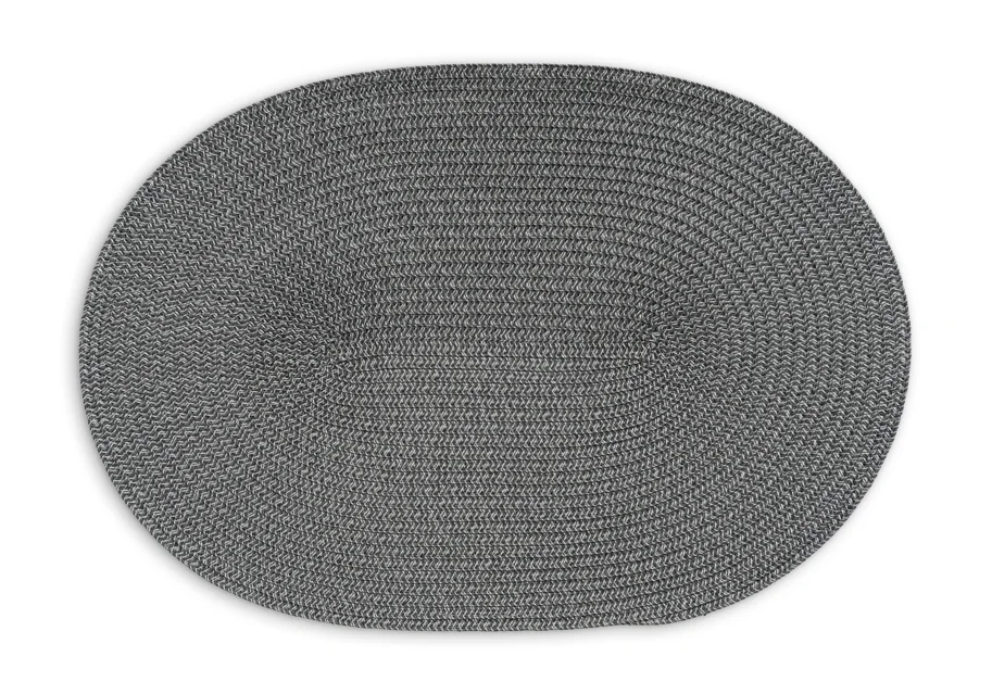 Tischset oval, dunkelgrau