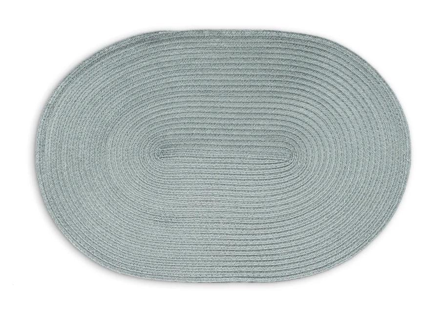 Tischset oval, graublau 45x31cm
