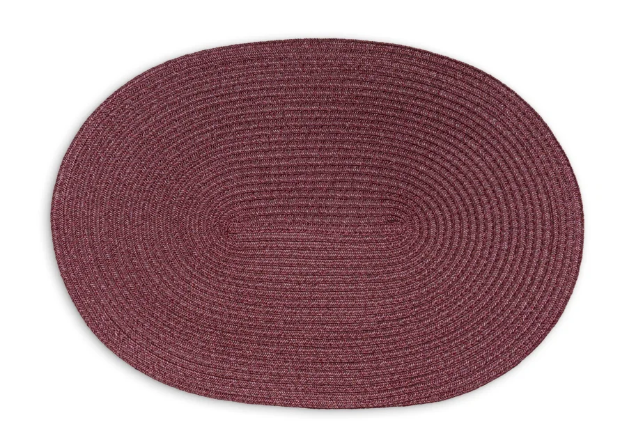 Tischset oval, weinrot