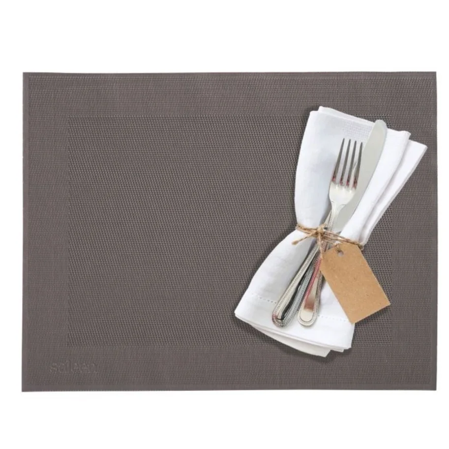 Tischset Rahmen, eckig, taupe, 32x42cm