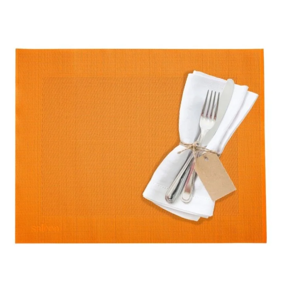 Tischset Rahmen, eckig, orange, 32x42cm