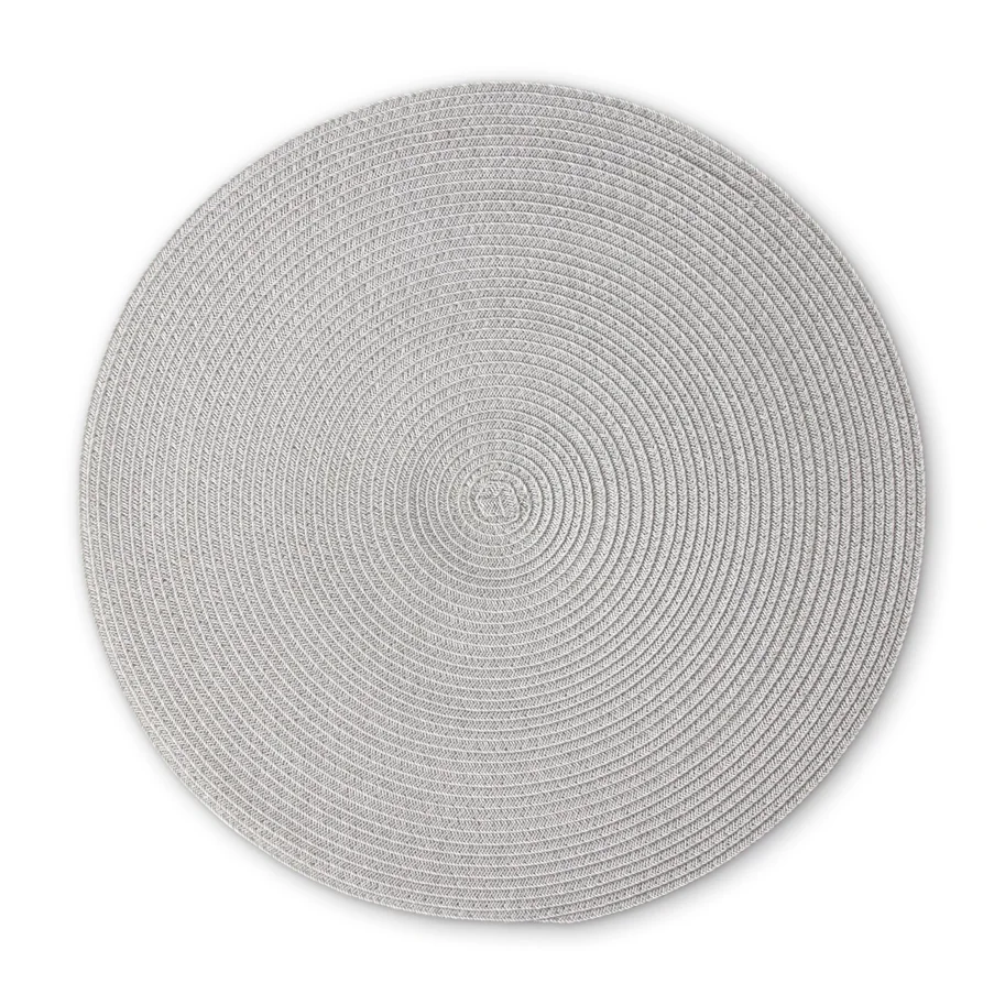 Tischset rund, hellgrau, D:38cm