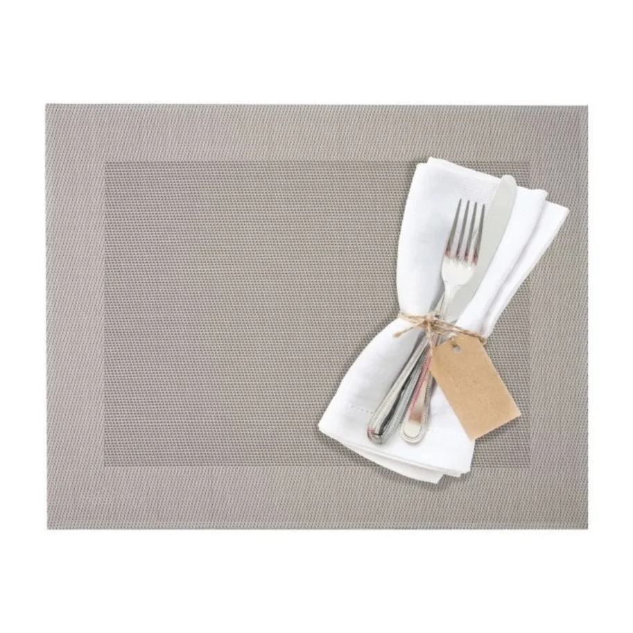 Tischset Rahmen, eckig, taupe hell, 32x42cm