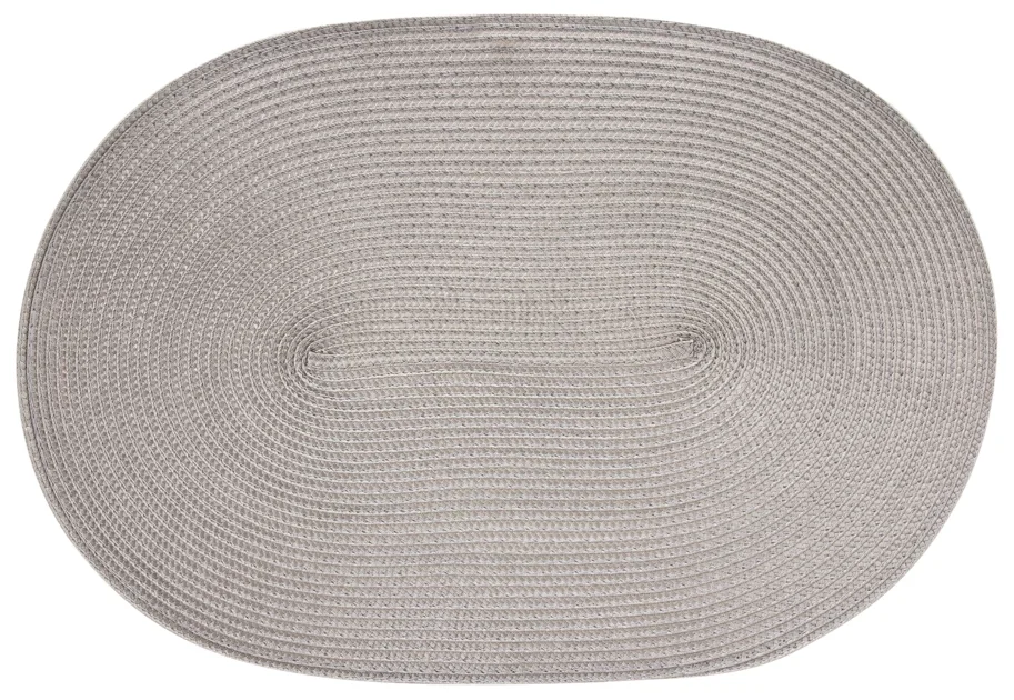 Tischset oval grau 45x31cm