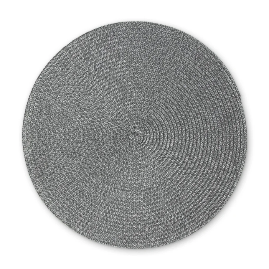 Tischset rund, dunkelgrau, 38 cm