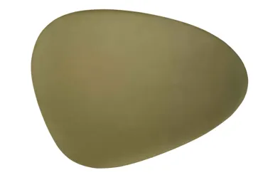 Tischset moosgrün, Leder, 30.5x39cm, oval