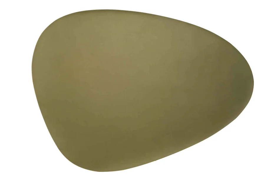 Tischset moosgrün, Leder, 30.5x39cm, oval
