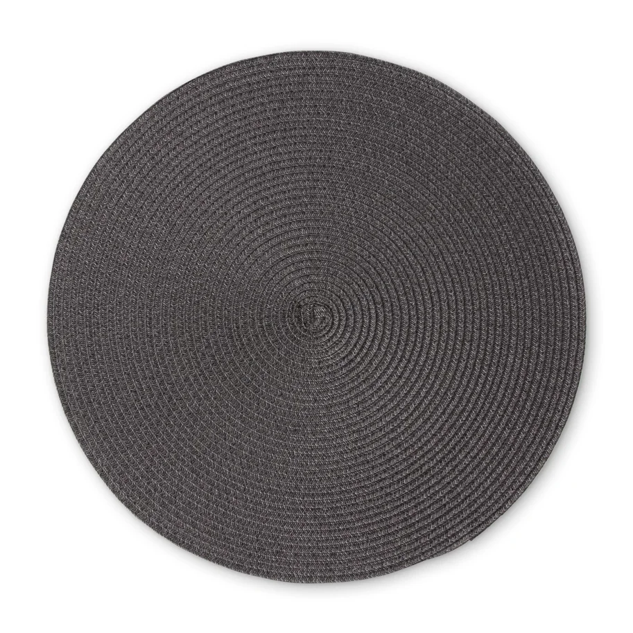 Tischset rund, anthrazit, 38 cm