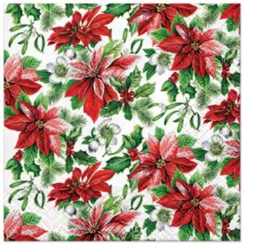 Servietten Cocktail 20x glory Weihnachtsstern, 25x25cm