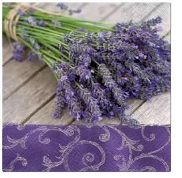 Servietten Lunch 20x Lavendel, 33x33cm