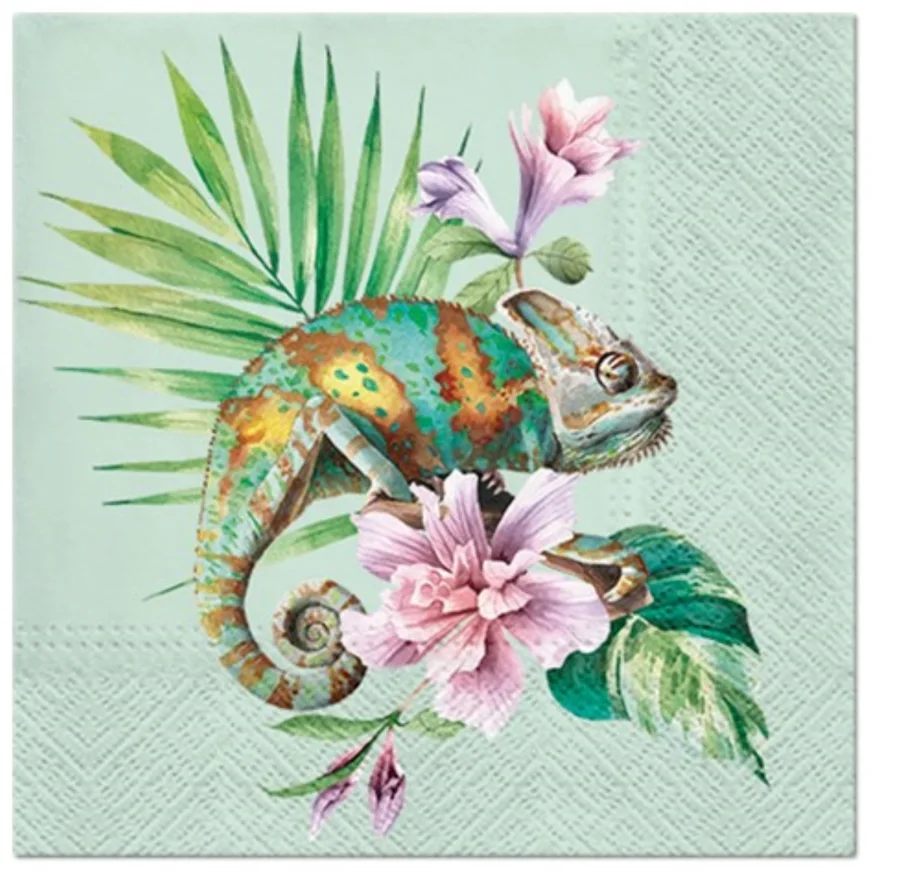 Servietten Lunch 20x Chameleon, 33x33cm