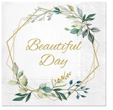 Servietten Lunch 20x Beautiful Day, 33x33cm