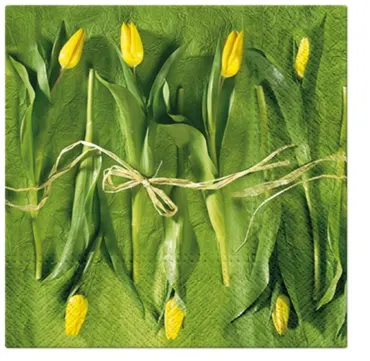Servietten Lunch 20x Fresh Tulips, 33x33cm