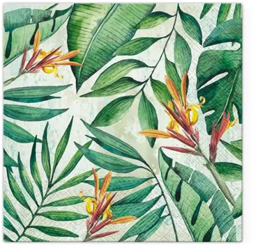 Servietten Lunch 20x Tropical Garten, 33x33cm