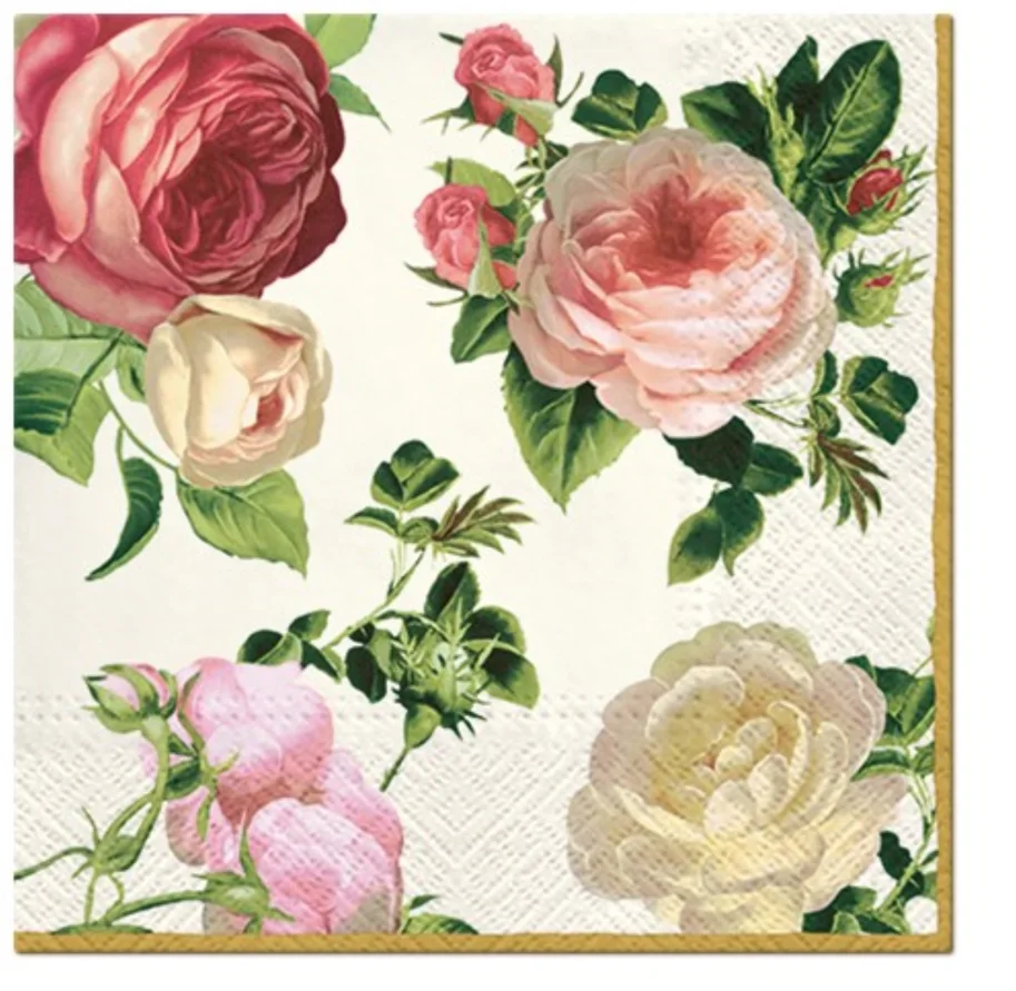 Servietten Lunch 20x Rosalia R, 33x33cm