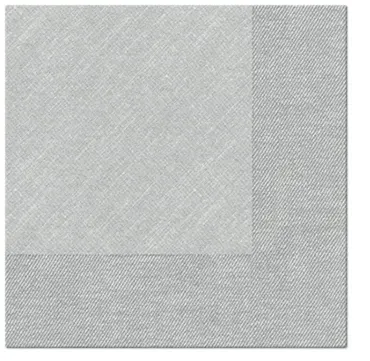 Servietten Dinner 50x Bamberg grau, 40x40cm