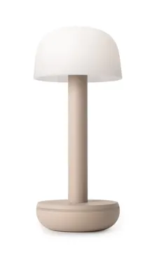 Two Tischlampe frosted 21.2x8.8cm beige