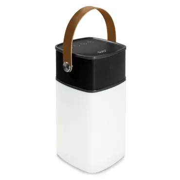 Bluetooth-Lautsprecher mit LED-Licht. 10.3x9.5x19cm schwarz