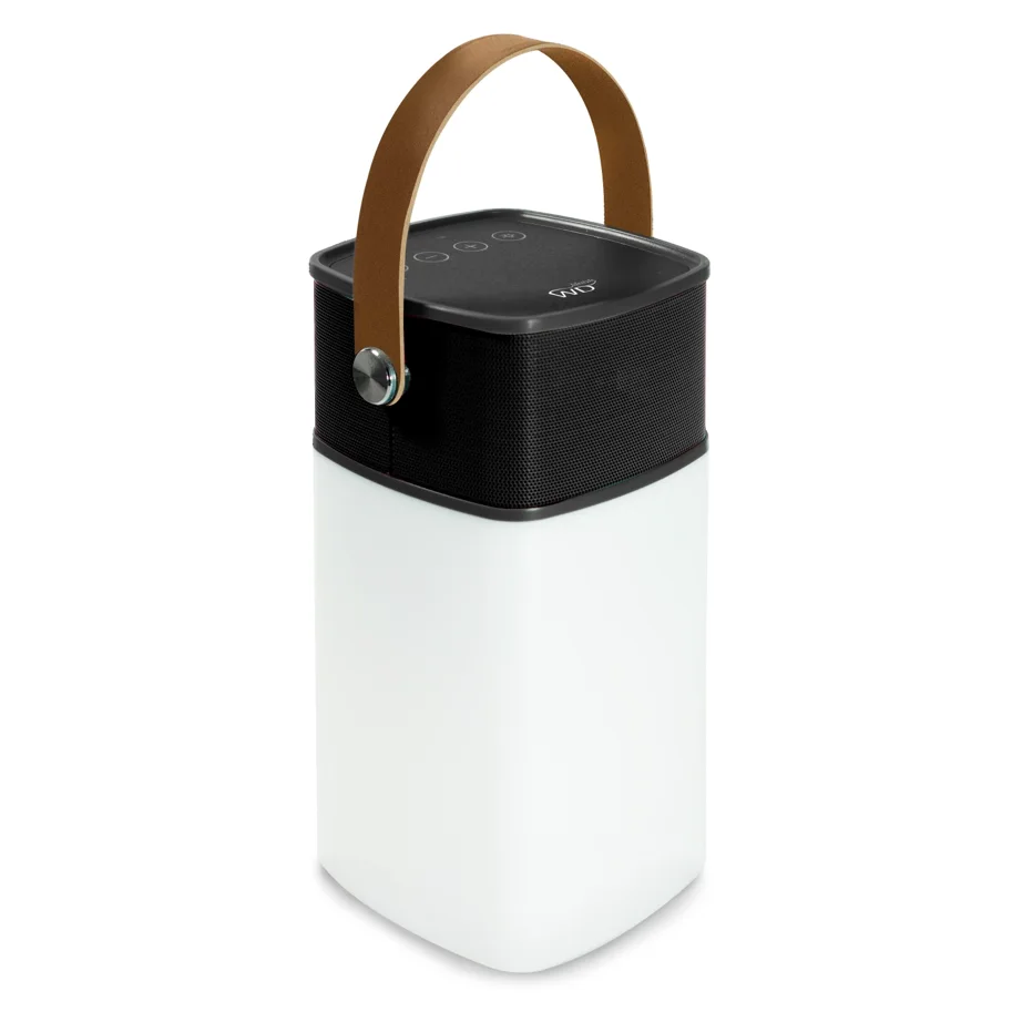 Bluetooth-Lautsprecher mit LED-Licht. 10.3x9.5x19cm schwarz