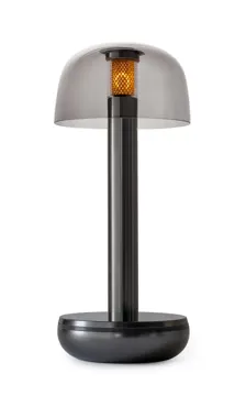 Two Tischlampe smoked 21.2x8.8cm schwarz