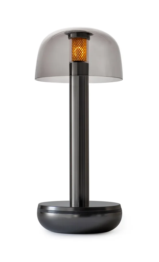 Two Tischlampe smoked 21.2x8.8cm schwarz