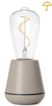 One Outdoor Tischlampe IP65 beige Kunststoff