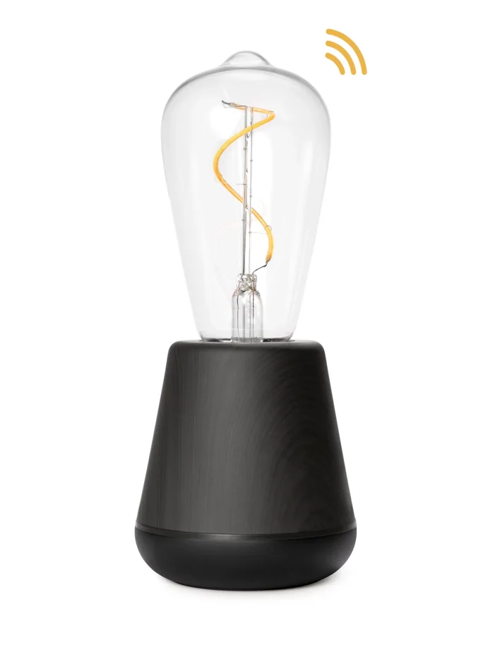 One Smart Tischlampe 19.5x8.5cm schwarz Holz