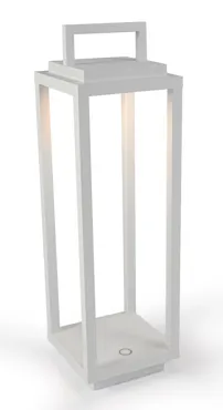 Abert Resort Lampe wiederaufladbar, weiss 10x10cm H34cm