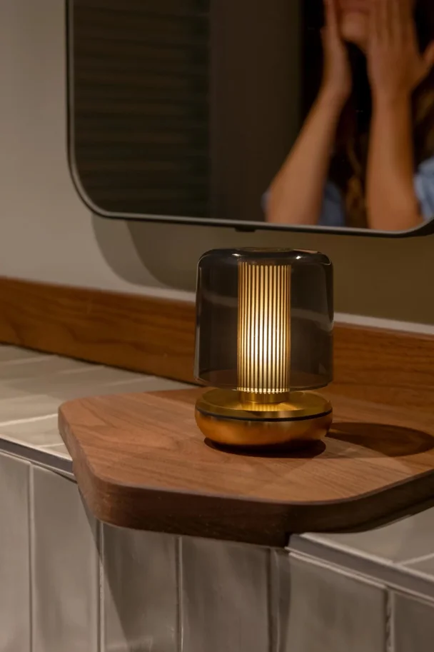Firefly Tischlampe smoked 11.8x8.6cm gold