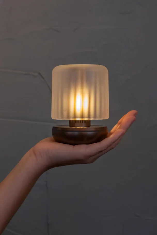 Firefly Tischlampe frosted 11.8x8.6cm bronze