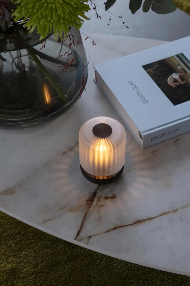 Firefly Tischlampe frosted 11.8x8.6cm bronze