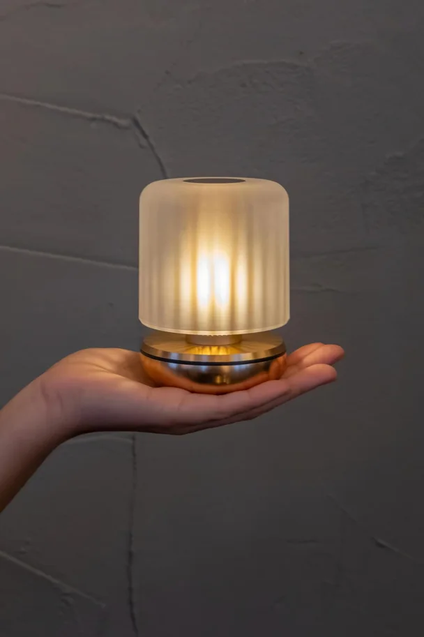 Firefly Tischlampe frosted 11.8x8.6cm gold