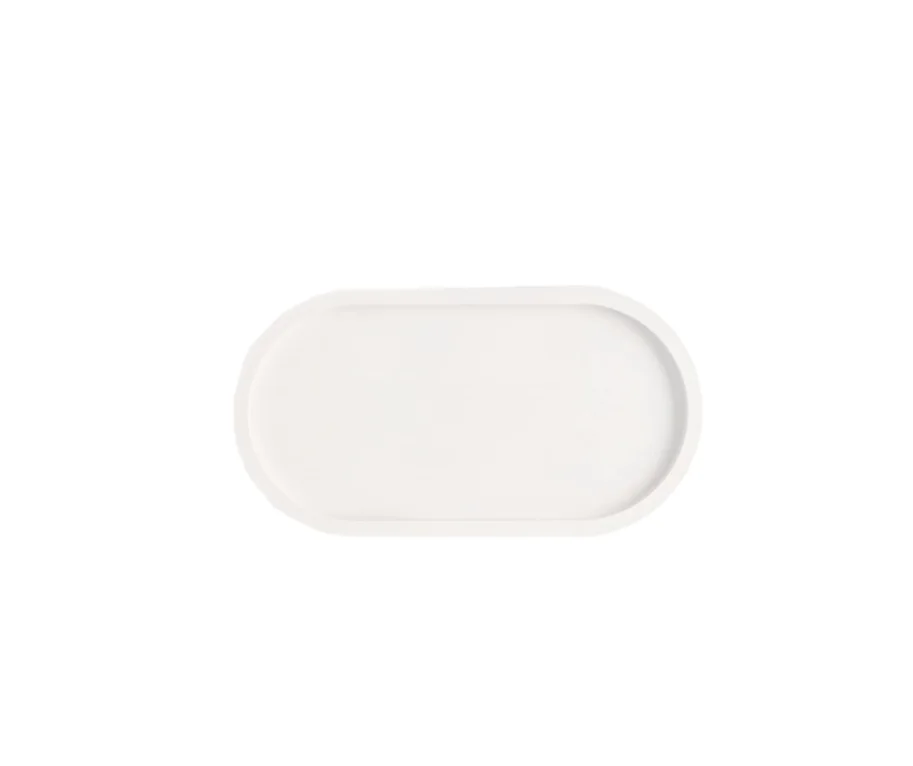 Beton Dekotablett Pure White 18x9.5x1.7cm