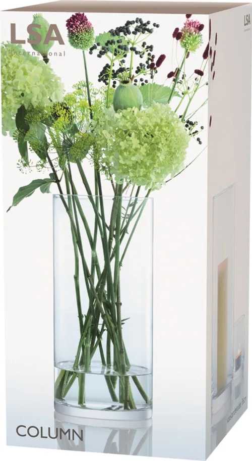 Column Vase/Kerzenhalter D17cm H36cm transparent