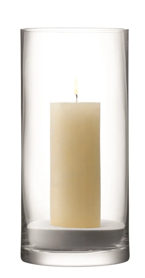 Column Vase/Kerzenhalter D17cm H36cm transparent