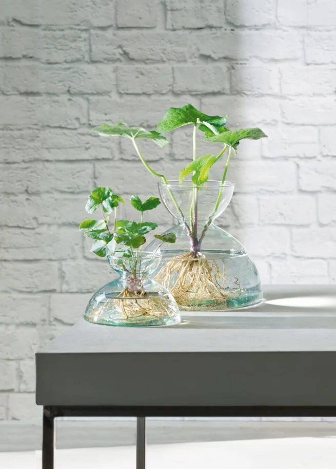 Canopy Vase H9.5cm recycletes Glas