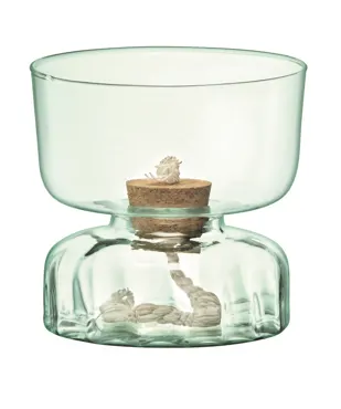 Canopy selbstbewässernder Topf H13cm recycletes Glas