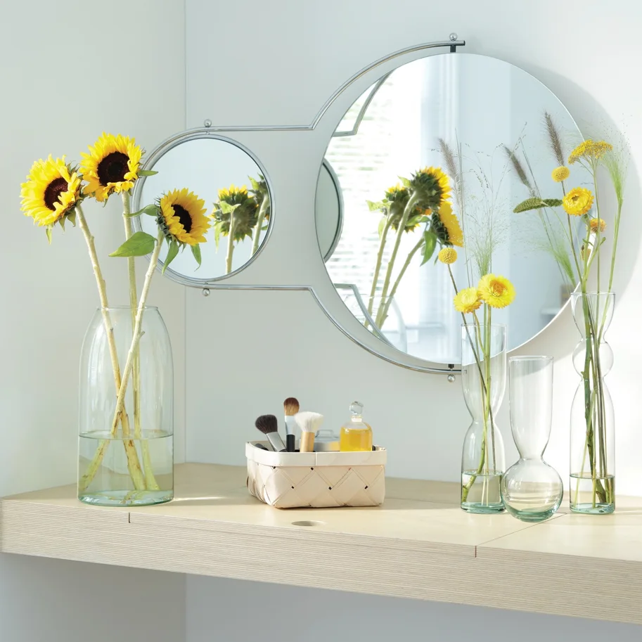 3tlg Set Canopy Vase H25cm H30cm H35cm recycletes Glas