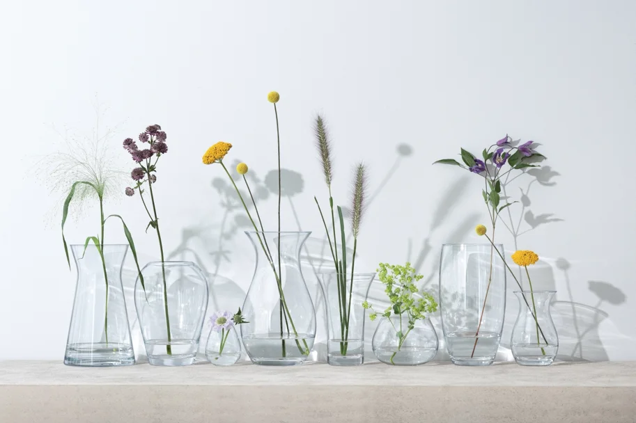 Flower Vase für Blumenstrauss H25cm transparent