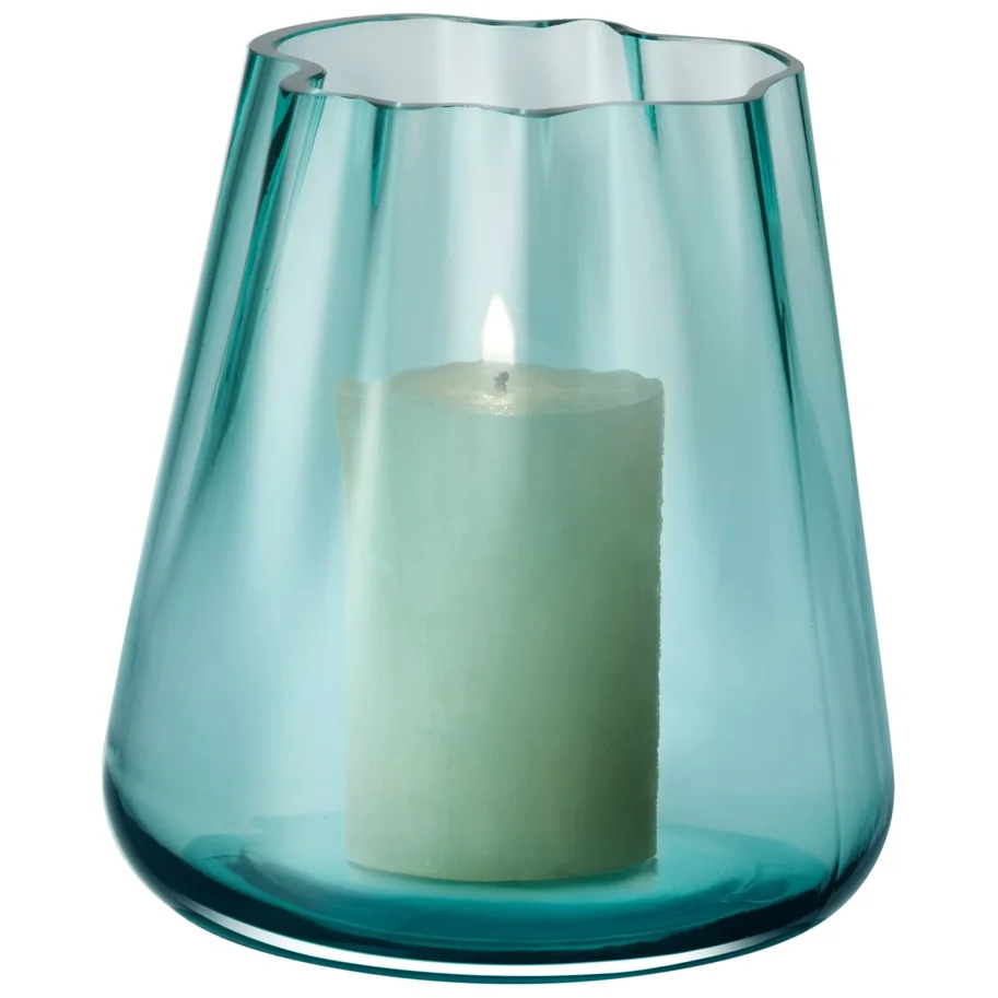 Lagoon Vase/Laterne H18.5cm opal meeresgrün