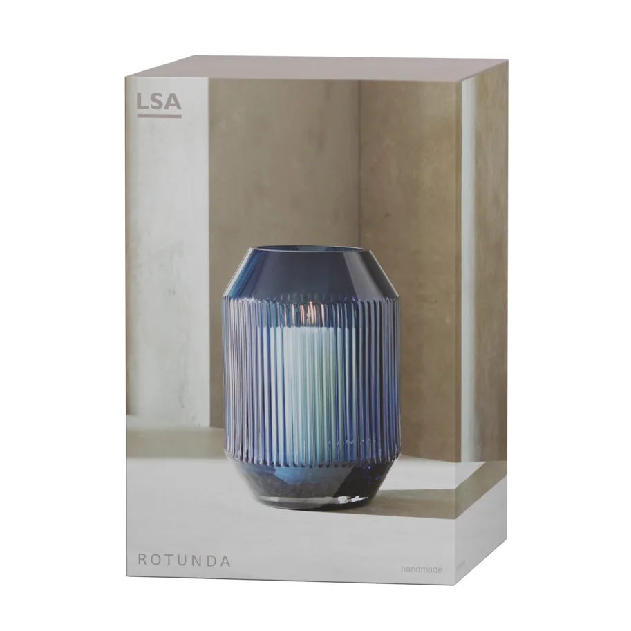 Rotunda Sturmlicht Vase H26cm saphirblau