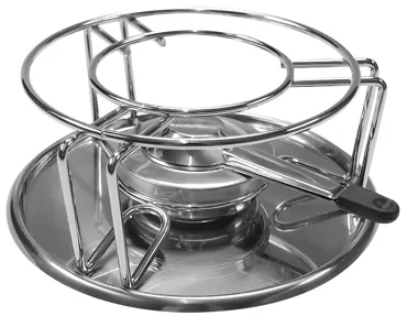 Fondue Rechaud Set mit Brenner und Unterteller 23cm
