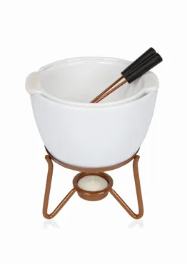 Choco Fondue Marie weiss Keramik 550ml, 160x155x215mm